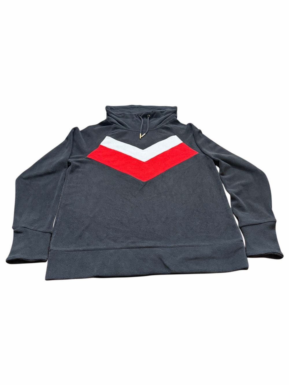 Tommy Hilfiger Black Sweatshirt with Red and White Chevron